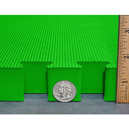 Meister X-Thick 1.5" Interlocking EVA Foam Mats - GN - 10 Tiles (40 Sqft) - color: Green, size: 10 Tiles (40 Sqft)