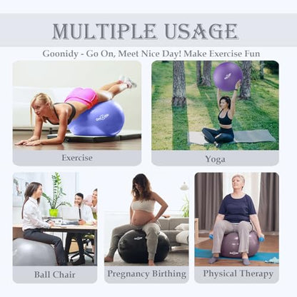 Soft Exercise Ball, Yoga Pregnancy Ball Chair, Pilates Equipment with Pump - color: Gray, size: XXL(31-33inch/78-85cm)
