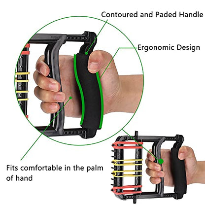 YPCBYNBS Hand Exerciser,Finger Exerciser and Hand Strengthener for Hands,Finger,Wrist,Forearms and Thumbs Therapy,Black