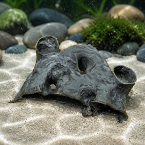 Breeding Cave House Easy to Clean Aquarium Cave Stackable, Gray, Medium - size: Medium
