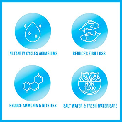 MICROBE-LIFT Nite-Out II Aquarium Bacteria for Start-up, Instantly Cycle Aquariums, Add Fish on Day 1, Rapid Ammonia and Nitrite Reducer for Freshwater & Saltwater Fish Tank, 16 Ounces (NITEH16) - size: 16 Ounces
