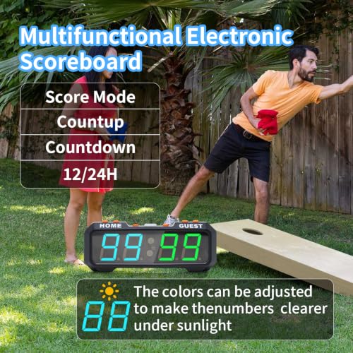 Digital Scoreboard, Tabletop LED Electronic Scorekeeper with Button Control - size: 4-Digit