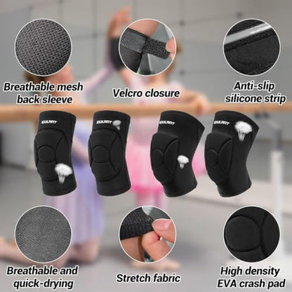 EULANT Soft Elbow and Knee Pads for Kids,Thicken Protect Elbow Knee Pad,M - size: Kids Suit M(Elbow M+Knee M)