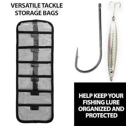 Sanhu 20" x 9", Saltwater Trolling Lure Bag, 3 Pcs Side Entry Design, for Saltwater Fishing Tackle Storage, Includes Multi-Compartment Organizer, Ideal for Offshore Fishing & Big Game Species