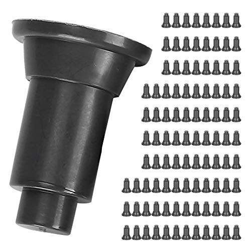 SUNGOOYUE Aquarium Isolation Board Support Feet PVC Divider Holder 100PCS 2cm Outer Dia 1cm Inner Dia 2.8cm Height for Fish Tank Partition Support Stable Placement (Black) - color: Black