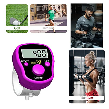 Finger Counter Click Manual Digital Clicker, Stitch Tally Knitting Counters - color: 5pack