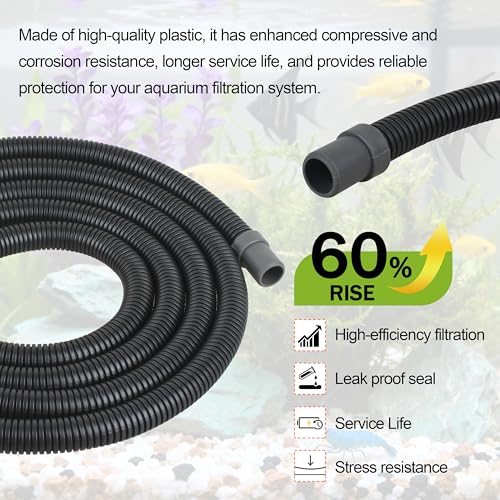 Ribbed Hosing A20015 (9.8Ft) - Aquarium Tubing Replacement for Fluval 306/307 406/407 305/405 Canister Filter Parts