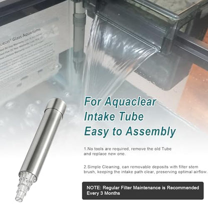 Aquarium Filter Intake Extension Tube, Intake Tube Compatibility with Aquaclear Power Filter 70 110, Aquarium Filter Pickup Tube Keeps Water Crystal Clear, Replacement Tube Aquarium Filter Accessories