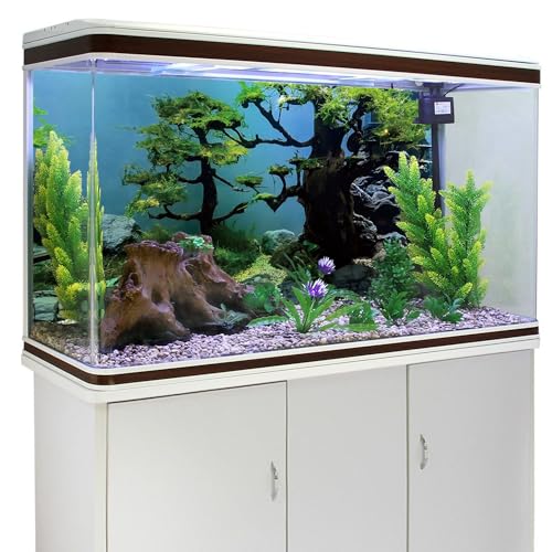 AWERT 72x18 inches Undersea Tree Aquarium Background Ocean Floor Aquarium Background Polyester Underwater Stone Fish Tank Background - size: 72x18in/180x45cm