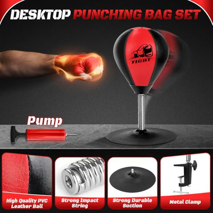 Desktop Punching Bag, Stress Relief Boxing Bag Speed Balls