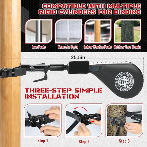 Hands-Free Taekwondo Kick Pads for Martial Arts Training for Tree or Pole