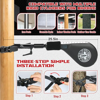 Hands-Free Taekwondo Kick Pads for Martial Arts Training for Tree or Pole