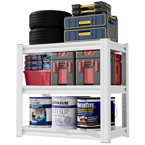 3-Tier Metal Fish Tank Stand, 34" W x 18" D x 31.5" H, Adjustable Heavy Duty Aquarium Rack, 660 lbs Capacity, Black (Antique White) - color: Antique White