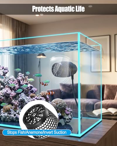 Anemone & Fish Guard + Dry Side Support Mount Compatible with EcoTech Vortech MP40, Secure Motor Stability Aquarium Accessory