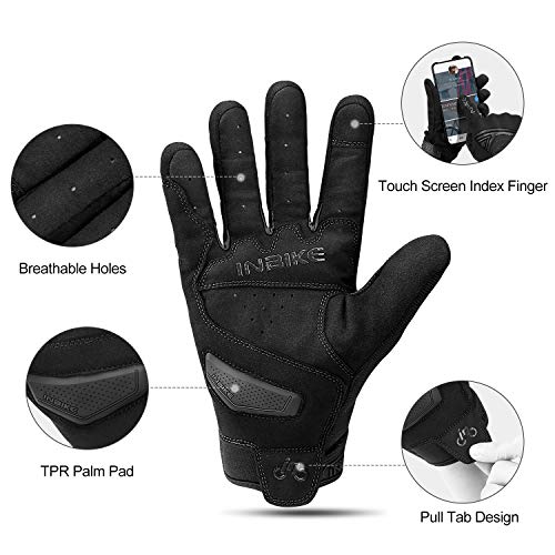 INBIKE Motorcycle Gloves Breathable Mesh Touchscreen Hard Knuckles - color: Black, size: Small