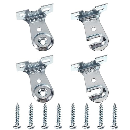 Sumnacon Metal Window Shade Brackets-4PCS Roller Shade Hardware Outside Mount with Screws,Sturdy Roller Shades Bracket for Living Room,Bedroom,Offices