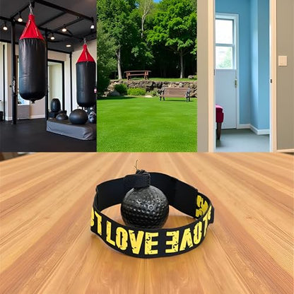 Boxing Ball Equipment - Boxing Training Ball, Boxer Reflex Ball, Boxing Reflex Ball Headband Set, Beginners Friendly Reflex Ball Headband, Boxing Trainer Boxing Gym Equipment Other Sports - color: Black