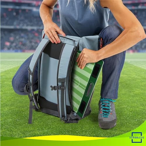 Soccer Dry Erase Coaching Board 15"x10.5" Whiteboard for Coaches - 2 Markers Included - Tactics Field Board for Soccer Coaching Equipment Accessories - Perfect Coach Gift