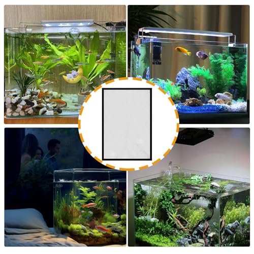 Fish Tank Cover – Magnetic Mesh Lid Guard, Anti Escape Netting, Invisible Cuttable Design Protector | Reliable Safety Solution for Fresh-Water Saltwater Aquarium Protection Use - size: 80*40cm