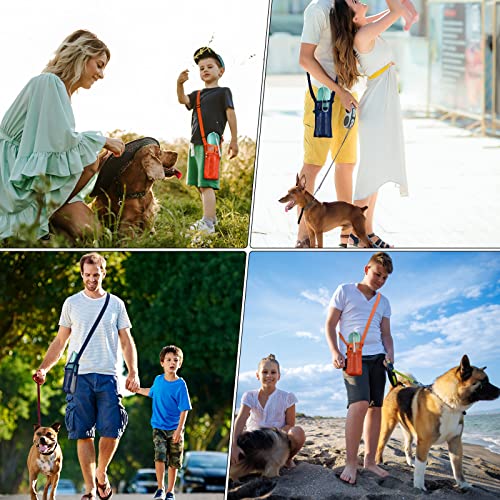 Tainehs Water Bottle Holder Carrier with Adjustable Shoulder Strap - Beach & Sports Bottle Bag for Hiking, Gym, Camping, Walking, Travel - color: Black/Navy Blue