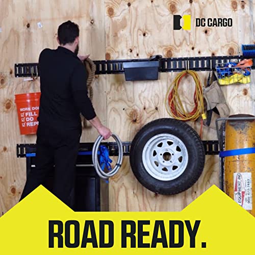 DC Cargo - E Track J Hooks (2" - 4 Pack) - Vertical E Track Accessories - Hanging Hooks for Your ETrack Rail System - Use in Enclosed Trailers, Box Trucks, Vans, Garage, Workshop & Warehouse - size: 2 Inch - 4 Pack
