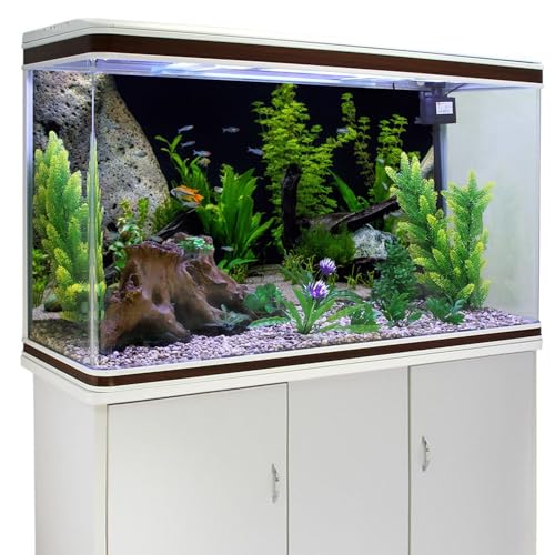 AWERT Vinyl Underwater Aquatic Plant Fish Tank Background Stone River Bed & Lake Aquarium Background 24x12 inches