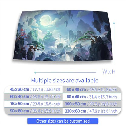 Aquarium Background Stickers - Fantasy Chinese Moon - Fish Tank Reptile Terrarium Decor Poster (60 x 40 cm / (23.6 x 15.7 inches))