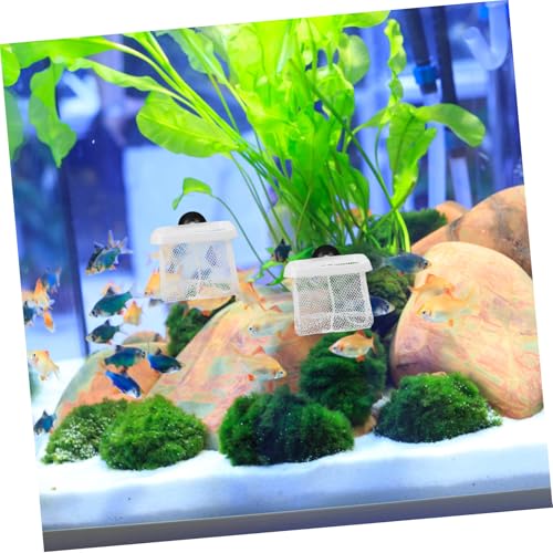 SUPVOX 5pcs Aquarium Breeding Net with Cups Fish Tank Mesh Separator for Fry and Shrimp Easy to Install Protective Net for Fish and Newborns