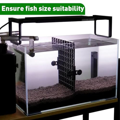 LINLAN 4 Pieces 5.9x11.8in (15X30cm) Aquarium Grid Plastic, Fish Tank Divider, Egg Crate for DIY Filtration and Bottom Protection in Aquascaping (White-No Accessories)