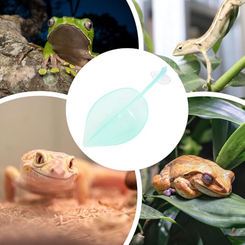 Turtle Basking Area - Reptile Tank Leaf Terrace, Floating Terrarium Creatures | Climb Support Pad, Suction Accessory Rest Spot, Gecko Toad Frog Deck for Garden Aquatic Display