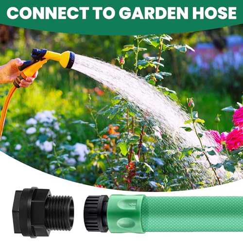 12 Pack Bulkhead Fitting, Double Threaded 3/4" Male GHT x 1/2" Female NPT, Water Tank Connector for Rain Barrels, Ponds, Aquariums, Tubs and Pools
