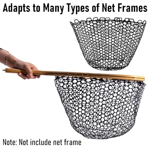 Alwonder Fishing Nets Silicone Replacement Netting, Clear Black Fly Ice Fishing Net Landing Kayak Nets Without Handle for Freshwater Saltwater Foldable Soft Flexible Trout Net Silicone Mesh - color: Clear, size: 4040