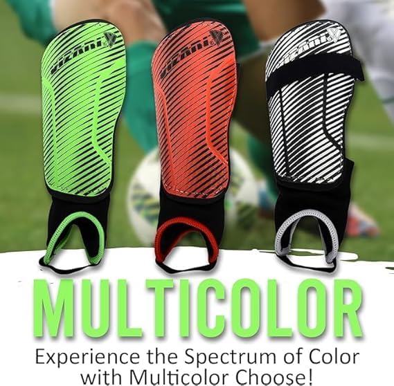 Vizari Matera Soccer Shin Guards | Lightweight PP Shell | Foam Padded Backing | Youth Soccer Shin Guards | Soccer Equipment - color: Black / White, size: Medium