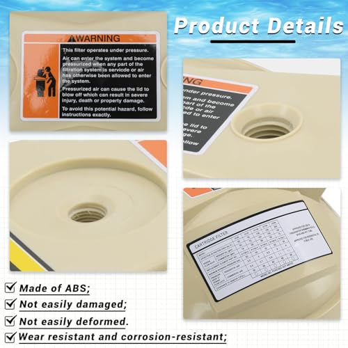 178553 Lid Assembly Replacement Compatible with Pentair Clean & Clear,Predator Pool and Spa Cartridge Filter- Lid Assembly Compatible with 50,100,125 Square Feet Filters (178553)