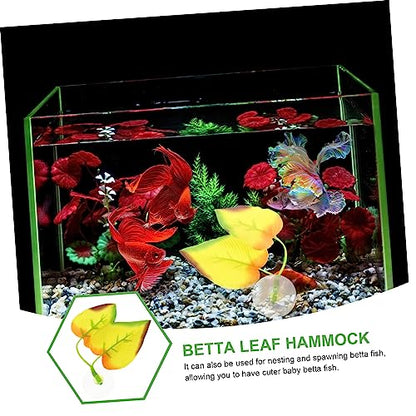 BESPORTBLE Fish Tank Decorative Betta Fish Leaf Pad Lightweight Resting Bed Lifelike Hideaway Aquarium Decoration to Rest and Play