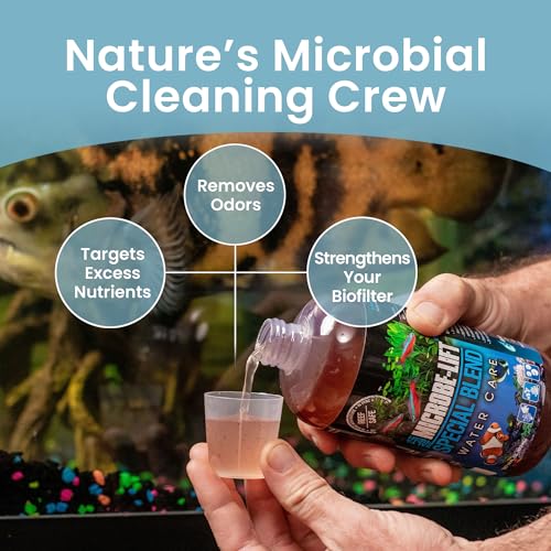 MICROBE-LIFT Special Blend Aquarium Water Care Treatment, Cleaner & Clarifier for Fresh and Saltwater Fish Tanks, Reduces Maintenance & Helps with Aquarium Algae Control and Odor, 4 Ounces (SBH04)