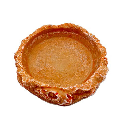 Small Reptile Water Dish Food Bowls, 2 Pack Reptile Feeding Dish for Hermit Crab Bearded Dragon Lizard Leopard Gecko Tortoise Frog