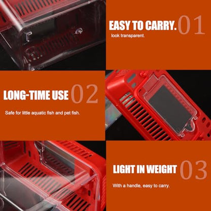 Betta Fish Tank Betta Fish Tank Portable Handheld Transparent Breeding Carrier Pet Reptile Habitat Portable Jump Starter