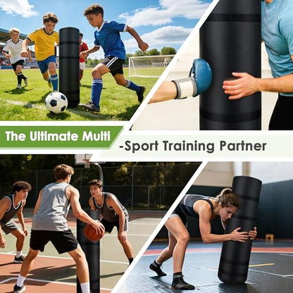 Football Tackle Dummy, Youth Tackling Dummies for Football Training, Unfilled Drill Equipment, College Practice Blocking Pad with Reinforced Handles, Wrestling, MMA, Basketball & Soccer Hitting Bag