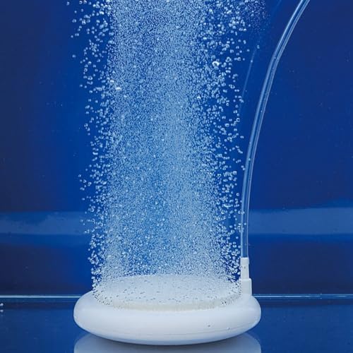 Aquarium Air Stone Plate Leak-Proof Design with Suction Cup Fine Bubble Diffuser for Fish Tank Oxygenation