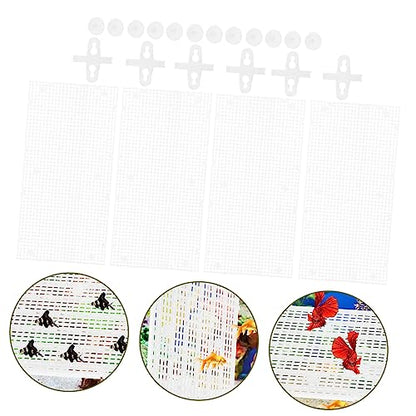 LIOOBO 4pcs Aquarium Isolation Divider for Fish Tank Panel Cups for Enhanced Water Permeability Betta Fish Separator Transparent System