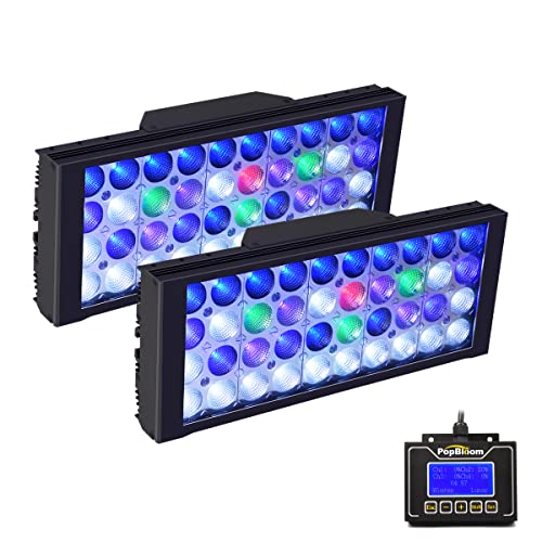 2xT30 Reef Aquarium LED Light Marine Fish Tank Lighting for 36 inch 48 inch Saltwater Coral Reef LED