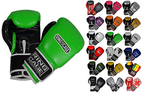 Gym Training Stand-Up Boxing Gloves - color: Neon Green, size: Large weighs 16oz