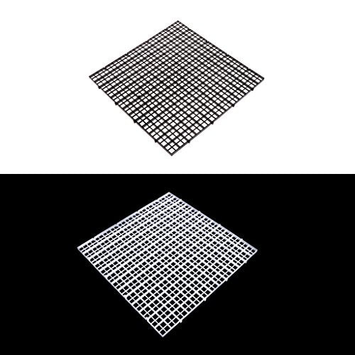 Poity Aquarium Fish Tank Isolation Divider Filter Patition Board Net Divider Holder White 30x30 cm