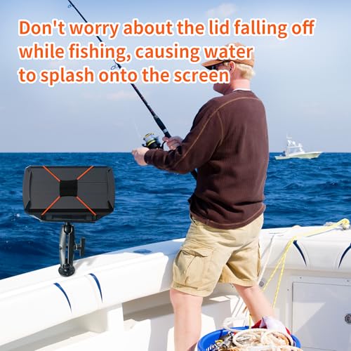 2PCS Fishing Graph Cover Straps, Adjustable Fish Finder Cover Strap Secure Fish Finder Cover During Travel to Protect from Damage, Fit up to 18 in Screens