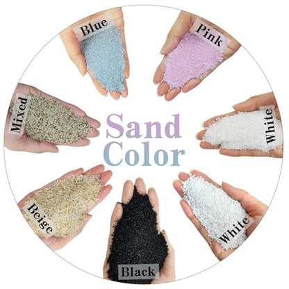 5 lbs Aquarium White Sand, 0.8-2 mm Mini Aquarium Gravel. Coarse Sand for Fish Tank, Paintings, Succulent Plants Potted, Fire Pits, Candle, Vase Filler and Crafts - color: White, size: 5 LB