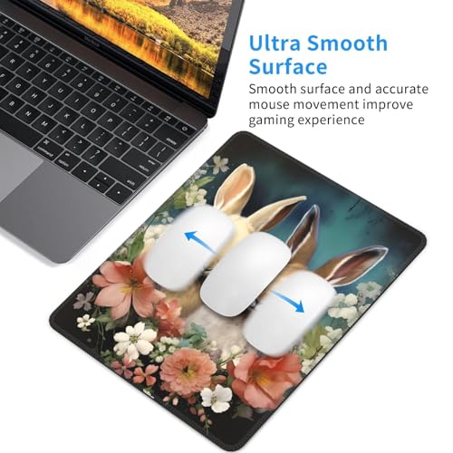 Mouse Pad Washable Mousepad with Non-Slip Rubber Base Easter Bunny Mouses Mat for Laptop Desk Pad Gaming Mousepad for Office Computer Home 10x12Inch - color: Easter Bunny