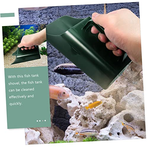 HANABASS 2pcs Design Aquarium Cleaning Shovel Multifunctional Fish Tank Scoop for Sediment Removal Comfortable Grip Material for Aquarium Maintenance