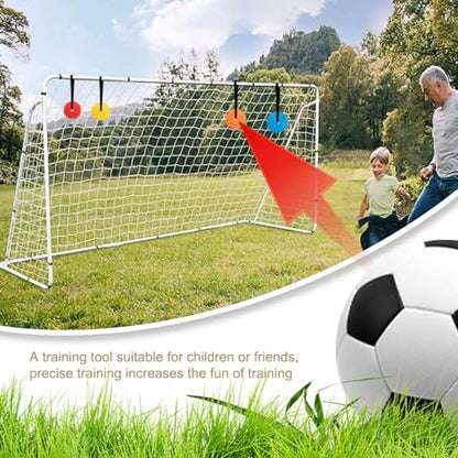 Soccer Targets for Goal, Training Equipment for Football Hockey Lacrosse - Goal Target Discs & Adjustable Straps, Football Shooting Aiming Agility Practice Game - size: #1 (4 pack x 5.9")