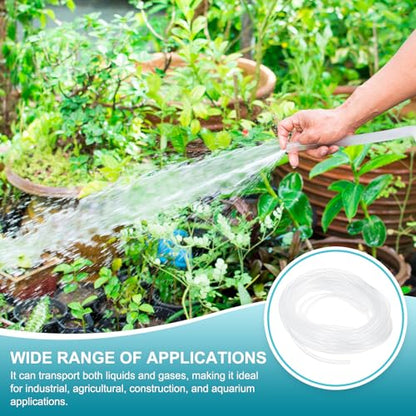 uxcell Clear PVC Tubing, 1.8mm ID x 2.7mm OD - 15ft PVC Tube Lightweight Vinyl Hose, Transparent Flexible Plastic Water Tubing for Air Oil Water Transfer Aquarium Irrigation - size: 1.8mm ID x 2.7mm OD